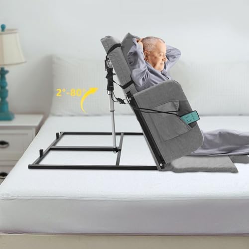 Electric Lifting Backrest, 350.53 Lbs Capacity Auxiliary Backrest, Lifting Adjustable Bed Back Rest with Supporting Legs for The Elderly Disabled Patients