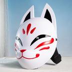 Japanese Fox Huasanli Cosplay Mask Adult Tengu Sakuras Full Size Halloween Party Props