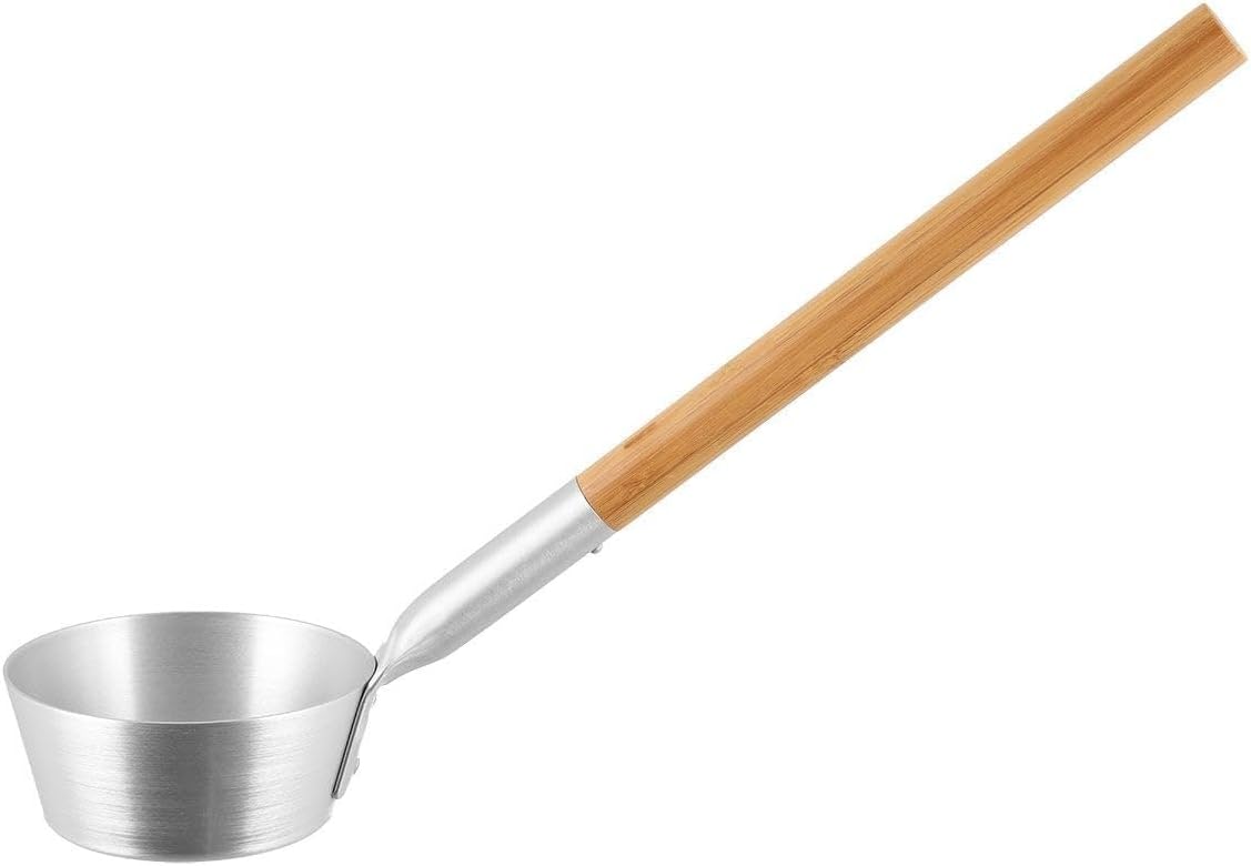 Aluminum/Bamboo Silver Sauna Ladle