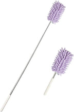 CANDeal 1PCS Microfiber Duster for Cleaning, Washable Extendable Cobweb Dusters with Telescoping Extension Pole, Bendable Head for Car, Window, Furniture, Office