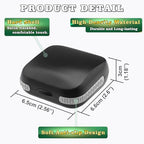 Hearing Aid Travel Case, Hearing Aids Case Hard Pocket Size Small Splashproof 2.16"*2.04"*0.39" Cushioned Interior for 2 Hearing Aids, ITE, RIC, CIC Storage Box (Black)