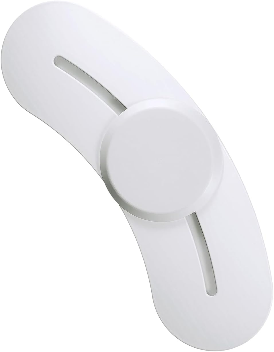 Crescent-Shaped Transfer Board with 360° Rotating Disk for Assisted Wheelchair Transfers, 400 lb Support