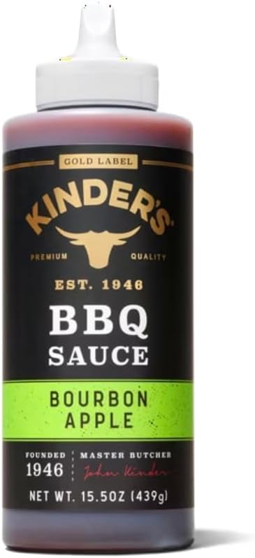 Bourbon Apple BBQ Sauce, kinders, 15.5oz, And Founder's Reserve BBQ Sauce,15.5oz,