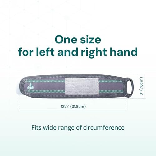 OPPO 2383 Adjustable Wrist Compression Wrap with Thumb Loop for Fitness, Weightlifting, Tendonitis, Carpal Tunnel Arthritis, Pain Relief - Fits Both Right and Left Hand (Gray, One Size, 1 Pack)