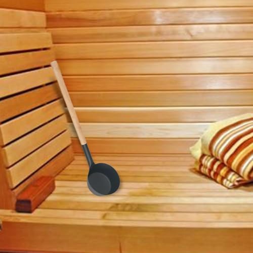 Sauna Ladle Water Dipper, Steam Room Comfortable to Hold Bath Spoon Sauna Room Accessories with Long Handle for Home Bathroom