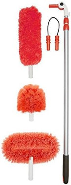 OXO Good Grips 3-in-1 Extendable Microfiber Long Reach Duster with Interchangeable Heads, 8 ft