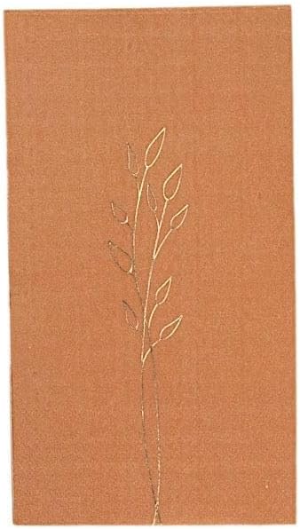 50 Terracotta Soft 2 Ply Disposable Dinner Paper Napkins Embossed Gold Leaves Wedding Party Events Reception Catering Buffet Dining Decorations Supplies