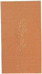50 Terracotta Soft 2 Ply Disposable Dinner Paper Napkins Embossed Gold Leaves Wedding Party Events Reception Catering Buffet Dining Decorations Supplies