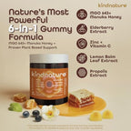 KINDNATURE Manuka Honey Medical Grade Gummies MGO 643+ - New Zealand Manuka Honey with Zinc, Vitamin C, Elderberry - Throat Comfort & Immune Support - Kids & Adults