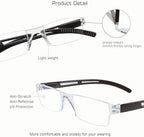 VisionGlobal 2 Pairs Reading Glasses, Blue Light Blocking Glasses, Computer Reading Glasses for Women and Men, Fashion Square Eyewear Frame (2brown,+1.00 Magnification)