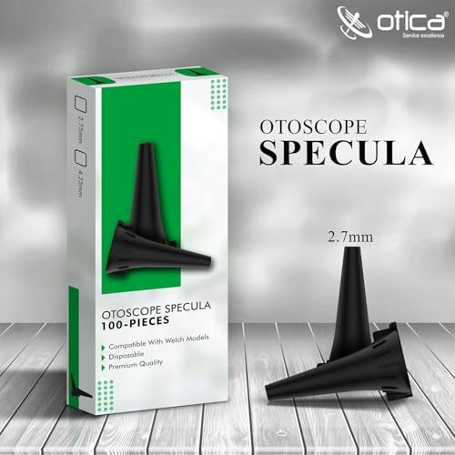 4.25 mm & 2.75 mm Disposable Ear Specula for W-e-l-c-h-A-l-l-y-n Otoscopes - Compatible with All otoscopes of W-e-l-c-h-A-l-l-y-n Universal Otoscope Speculums Pack of 100 Each Size