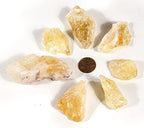 20PCS Golden Orange Yellow Citrine Rough Stones Sparkling Gemstone Quartz Crystal Mineral Raw Specimen - Brazil