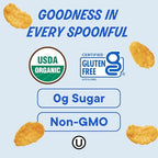 The Real Cereal Company, Organic Corn Flakes Cereal 3-Pack, Zero Sugar, Gluten Free, Non-GMO, Made in USA