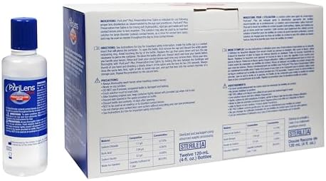 Purilens Plus Preservative-Free Contact Lens Saline 120ml (4 fl. oz.) 12 Pack