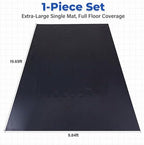 Garage Floor Mat 9.84 x 19.68 FT, Large Waterproof PVC Parking Mat for Car SUV Truck, Trimmable Garage Floor Protector for Snow Mud Oil, Non-Slip Under Car Pad Easy to Clean, Black