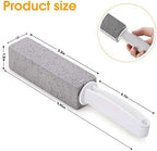 2 Pack Pumice Stone Toilet Bowl Cleaner with Handle, Hard Water Ring Remover & Stain Scrubber for Bathroom, Pool, Sink and Tub, Ergonomic Heavy Duty Cleaning Tool