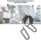 Tyenaza Toilet Aid Tongs, 12'' Toilet Paper Tongs Self-Wiping Tool, Bottom Wiper Aids Self-Wipe Hygiene Assistance Tool for Pregnant Elderly