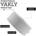 Vakly Athletic Tape 1 in x 10 yd (3 Pack) – Porous Breathable Cloth Sports Tape for Athletic Training, Muscle & Joint Support, Medical Adhesive Tape for Wrists, Ankles & Injuries
