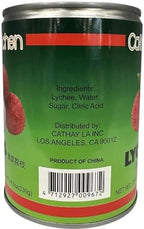 Cathay Kitchen Premium Lychee in Syrup - Peak Season Harvest | Perfect for Cocktails, Desserts, and Smoothies | 120oz Non-GMO & Gluten-Free (6)