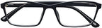 Mens Womens +1.25 Matt Black Retro Reading Glasses Readers Spectacles Eyeglasses Student Eyewear