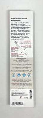 RADIUS Toothbrush Source Floss Brush BPA Free & ADA Accepted Improve Gum Health & Reduce Gum Issues - Soft - Cornstarch/Hemp/Money - Pack of 3