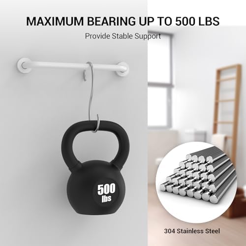 16 Inch Grab Bars for Wall White, Safety Shower Grab Bars for Seniors Elderly Handicapped, Handicap Grab Bars for Shower with Concealed Screws, Tesuchan