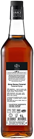1883 Maison Routin - Caramel Syrup - Made in France - Glass Bottle | 1 Liter (33.8 oz)