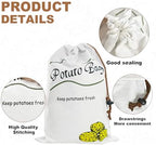 Potato & Onion Sprout-Free Vegetable Storage Bags - White