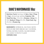 Duke’s Real Mayonnaise Squeeze Bottle - Original Smooth & Creamy Taste, 18 Ounce (Pack of 1)