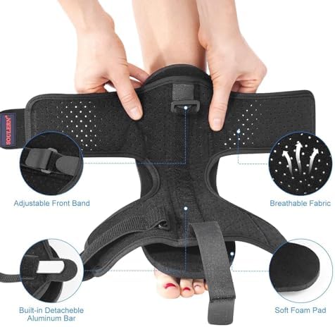 2 Pack Plantar Fasciitis Night Splint Drop Foot Orthotic Brace, Adjustable Plantar Fasciitis Brace, Improved Dorsal Night Splint for Effective Relief from Plantar Fasciitis