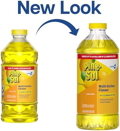 CloroxPro Pine-Sol Multi-Surface Cleaner, All Purpose Cleaner, Lemon Fresh, 40 Fluid Ounces (Package May Vary)