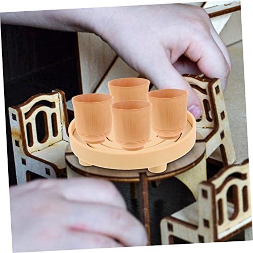 BESPORTBLE 2Pcs Miniature Dessert Display Tray Tray for Dollhouse Decor Kitchen Accessories Tiny Tray Decor for House Beautification