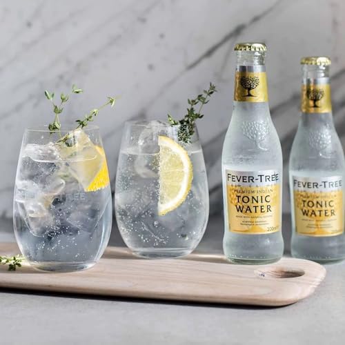 Fever Tree Premium Indian Tonic Water - Premium Quality Mixer and Soda - Refreshing Beverage for Cocktails & Mocktails 200ml Bottle