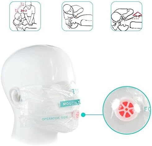 CPR Face Shield Mask Keychain Keying Emergency Kit CPR Face Shields Pocket Mask for First Aid or CPR