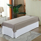 Darley Washable SPA Massage Couch Cover with Face Hole Massage Sheet Cover Beauty Massage SPA Couch Cover Massage Table Cover Sheet Salon Bed Sheet for Massage Bed-C 31x79inch(80x200cm)