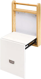 HanDuo Folding Chair Wall-Mounted Shoes Changing Stool Bench Solid Wood Hallway/Entryway Stool Bench Foldable with Support Legs
