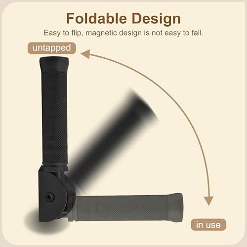 Doorway Flip Assist Handle, Folding Grab Bar Wall Handles for Seniors - Safety Handrails for Steps - for The Elderly, Disabled, and People with Limited Mobility, Supports Up to 300 Pounds
