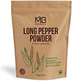 MB Herbals Long Pepper Powder 100g (3.5oz) | Piper longum | Seasoning for Meat Fish Malabar & South Indian Curries | Strong Aroma & Hotter than Black Pepper