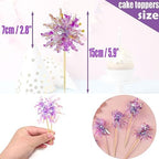 30Pcs Cupcake Toppers, Cake Decorating Kits, Sparkle Tinsel Firework Cake Toppers, Toothpicks Toppers For Baby Shower Diy Birthday Party Wedding Valentine's Day (30pc-Mixed)