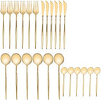 Tbest Spoons Kitchen Stainl Steel Cutlery 24-Piece Set Fork And Spoon Portuuese Knife And Fork Spoon Set Ld Spoon And Fork