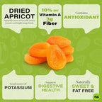 NUT CRAVINGS - Dried Turkish Apricots, No Sugar Added, Unsweetened (16oz, 1 LB) Sweet Healthy Snack, Vegan, Resealable Bag