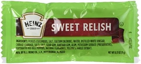 Heinz Sweet Relish Single Packs 50 Packs