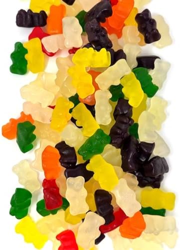 SweetGourmet Fruit Flavor Sugar-Free Gummy Bears, Chewy Candy, 1 Pound Bag