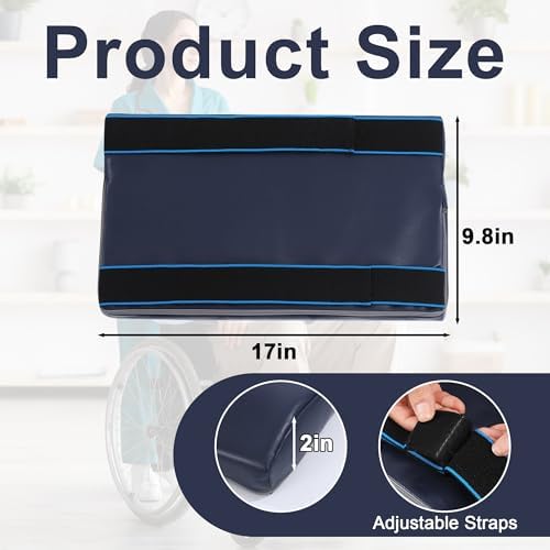 BALAPET PU Wheelchair Leg Rest, Foam Wheelchair Leg Rest Pad with Quick-Release Straps, Cushioned Calf Support & Lower Leg Stabilizer Pressure Relief for Elderly Disabled Patient