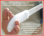 Short Handle 12 inch Foot Toe Brush Best Product to Clean and Dry Between Toes. Removes Dead Skin and Stops Itchy, Sore Toes. This toe towel is More Suitable for Younger People.