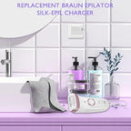 for Braun Epilator Charger, Lnauy 12V Power Cord Compatible with Braun Silk-épil 5 7 9 Wet & Dry Epilator Hair 9-720 5328 Braun FaceSpa Pro 910 911 921 Part-No 81743351 Replacement 492-5214 Adapter