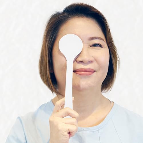iplusmile Eye Occluder Shield for Testing Amblyopia Strabismus Screening Tool Compact Design for Optometry Exams Transparent Frosted Eye Cover for Accurate Results