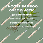 Biodegradable Bamboo Handle Interdental Brushes Between Teeth Cleaner Deep Clean Toothpick, FSC Certified and PETA Approved, Size 1 (0.45mm), 40 Count