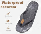 KuaiLu Mens Flip Flops Arch Support Comfortable Summer Beach Thong Sandals Yoga Foam Cushion Slip on Slippers