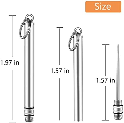 Portable Mini Titanium Toothpicks Holder, 2 Pieces Stainless Steel Metal Toothpicks Reusable Toothpick for Home Outdoor